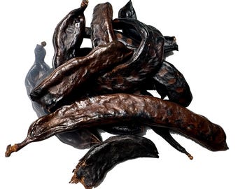 Carob Fuel - Roasted Carob Pods Whole With Seeds 8 oz - Imported from Lebanon