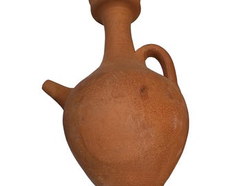 Authentic Clay Pitcher Handmade 9" Tall - Water Storage - Imported from Lebanon