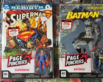 Figurine DC Rebirth DC Page Punchers de McFarlane Toys Batman 608 et Superman DC Rebirth 3 pouces