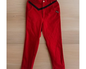 Vintage Womens Red Roughrider Jeans Size 11/12 1980s!