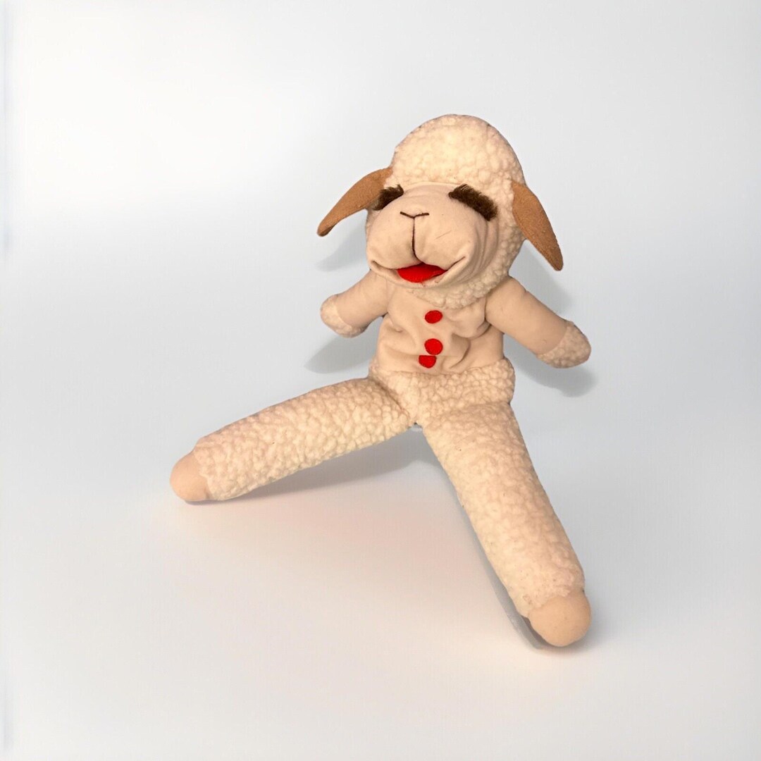 Lamb Chop Plush Hand Puppet Shari Lewis Stuffed Animal Sheep Vtg Retro ...