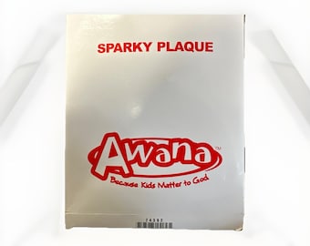 VINTAGE 1990s Awana Bible Clubs SPARKY Wall Hanging Plaque John 3:16 W/pin NIB