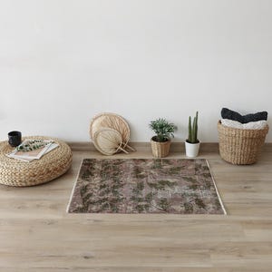 2x3 Door Mat Rug, Turkish Mini Rug,2x3 Anatolian Rug,Soft Small Rug,Wool Door Mat,Turkish Door Mat, Vintage Door Mat, Oushak Door Mat,532