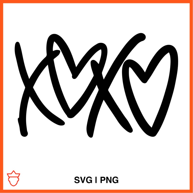 XOXO Valentine Printable Valentines Day SVG PNG Image Sublimation Hand ...