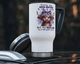 Sarcastic Cow Insulated Mug: Funny Travel Coffee Mug