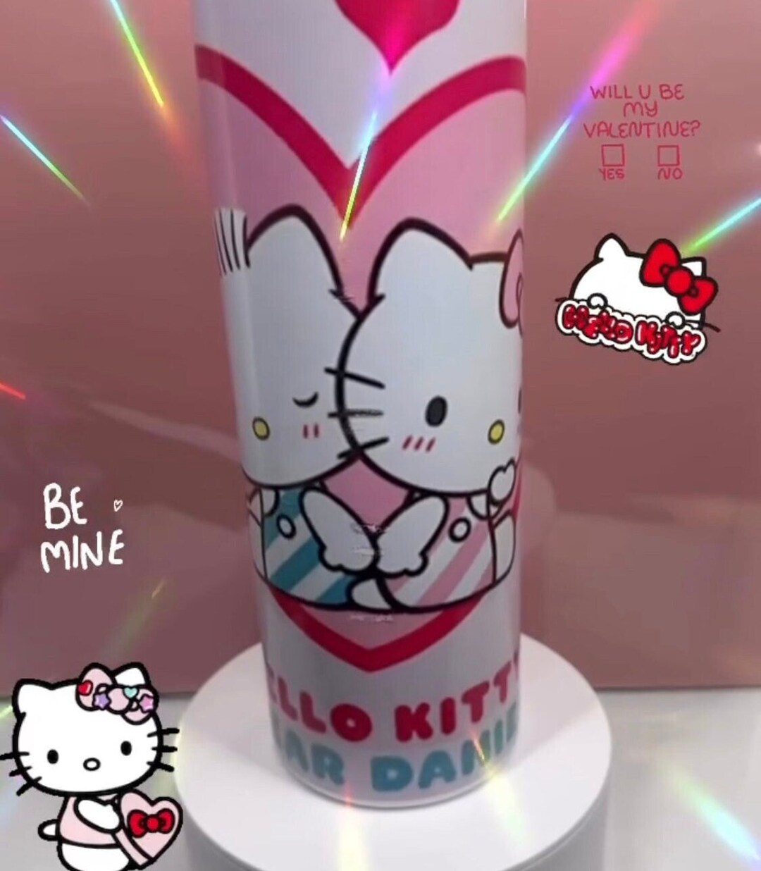 Hello Kitty X Dear Daniel Valentines Day Tumbler Etsy