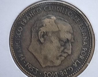 2.50 pesetas of 1953 star 54