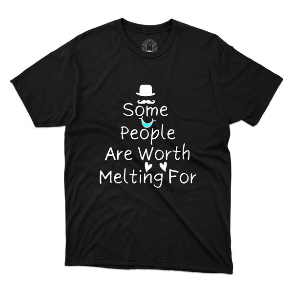 Some People Are Worth Melting For T-Shirt Famous Character Movie Shirt Favorite Xmas Movie Quote Tee Printed Unisex Christmas Gift