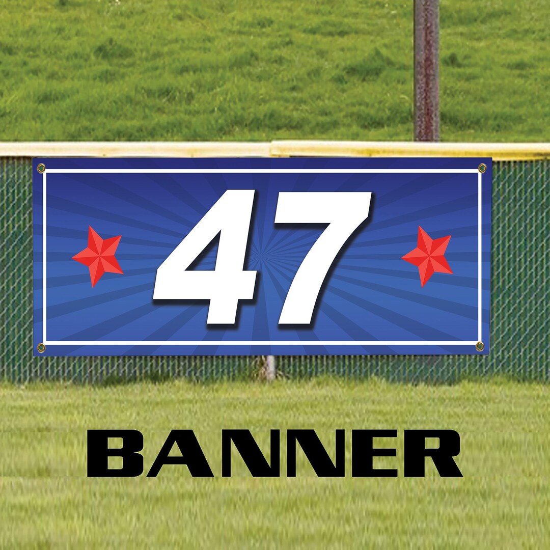 Trump 47 Blue Vinyl Banner USA Flag Presidential Election 2024 Banner ...
