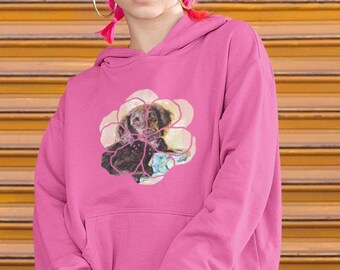 Custom Pet Portrait Hoodie: Personalized Dog Illustration