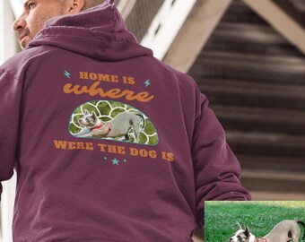 Custom Pet Illustration Hoodie: Personalized Dog or Cat Portrait