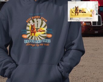 Custom Dog Hoodie: Personalized Retro Pet Portrait