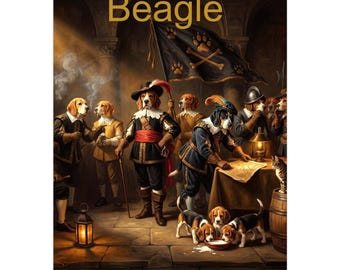 Beagle Wall Calendar 2027 – Artistic Dog Calendar with 12 Unique Portraits