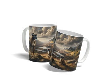 Majestic Boxer Dog Landscape Coffee Mug - 11oz Ceramic
