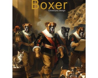 Boxer Calendar 2027 – Art Style Dog Wall Calendar, 12 Month Planner, Unique Gift for Boxer Lovers