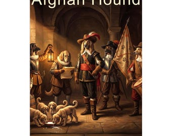 Afghan Hound Calendar 2027 – Art Style Dog Wall Calendar, 12 Month Planner, Unique Gift for Afghan Hound Lovers