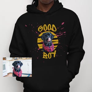 Custom Dog Hoodie - Personalized Cartoon Pet Portrait Hoodie - Made for Dog Lovers