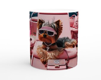 Yorkshire Terrier Mug: 'Diva's Daily Dose' Ceramic Cup