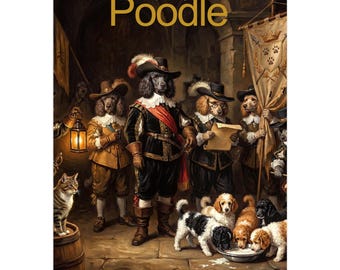 2027 Poodle Wall Planner – Artistic Dog Portrait Collection, 12-Month Printed Gift for Pet Lovers