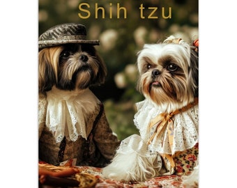 Calendrier artistique Shih tzu 2024 - 12 styles artistiques uniques