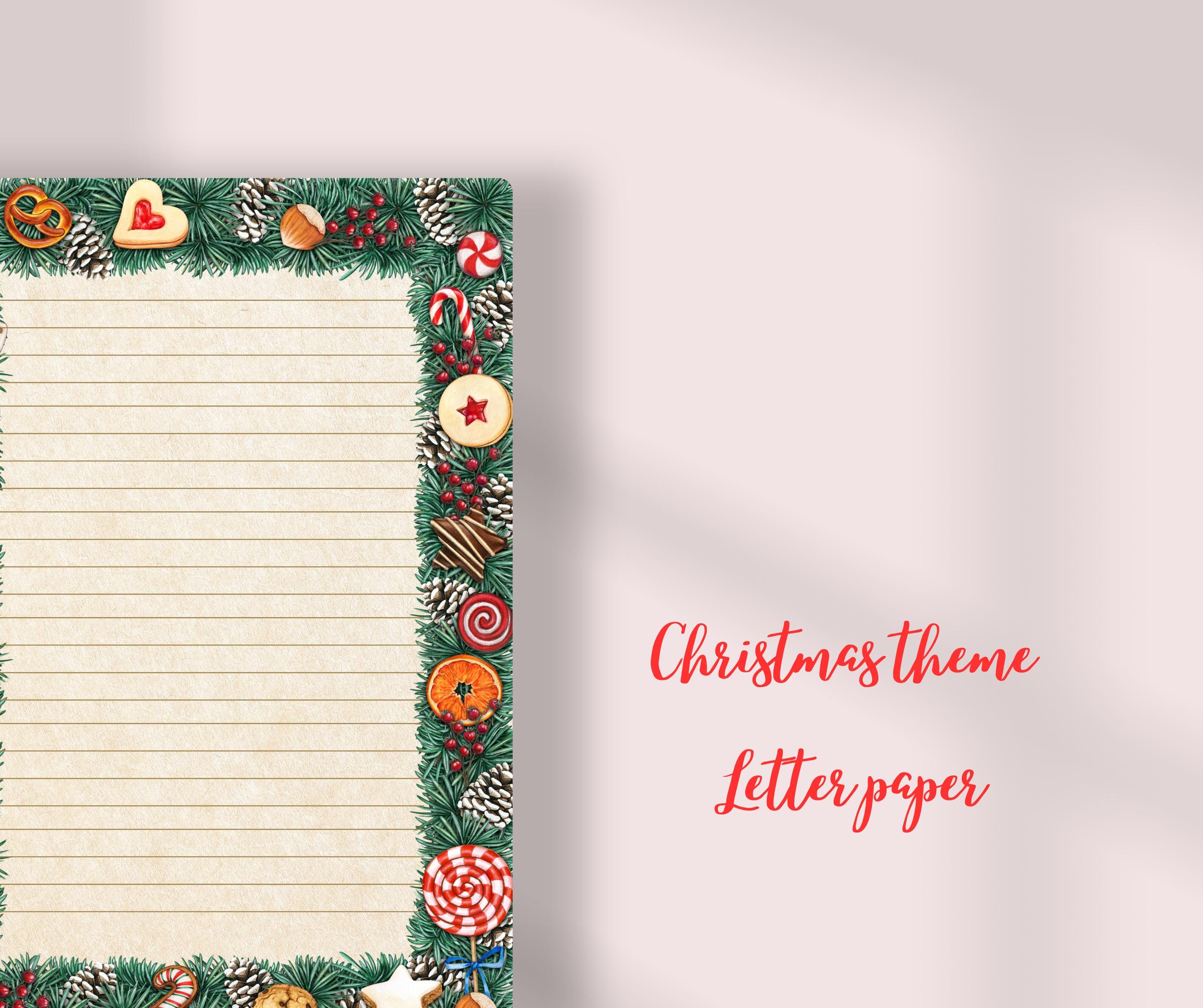 Christmas theme digital letter paper