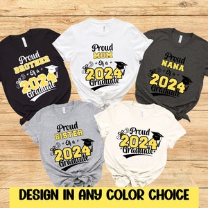 Custom Family graduation shirt,Personalized matching family graduate shirt, Senior class of 2024 tee, custom graduate gifts,Proud family tee