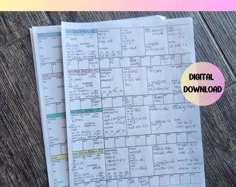 Krankenschwesternrapport, 4-Patient Medsurg Nurse Rapport, Nurse Brain Sheet, Medsurg RN Handoff Tool, SBAR Nurse Rapport New Grad, ICU Rapport