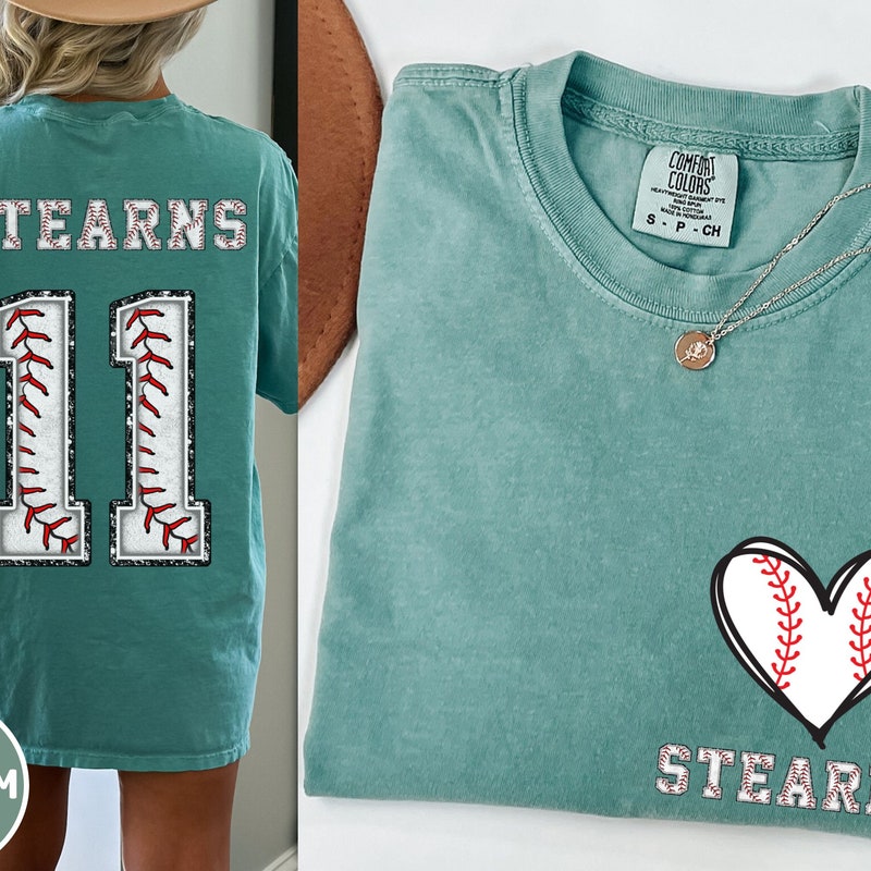 💖Buy 2 Free Shipping💖Baseball Softball mom shirt comfort colors, Tball mom custom baseball gift, baseball pocket momshirt, Two sided sport shirt, Baseball Softball heart shirt