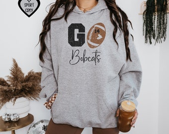 Custom football mom mascot sweatshirt, Personalized child number football hoodie, Custom team game day sweatshirt, gift for football mama