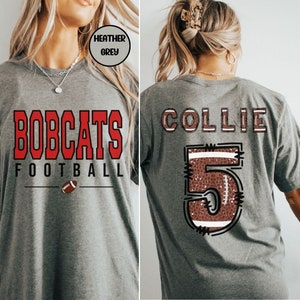 Custom football shirt, Team school Mascot shirt with name & number, Personalized your name football shirt, Custom football season mom shirt