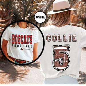 Custom football shirt, Team school Mascot shirt with name & number, Personalized your name football shirt, Custom football season mom shirt