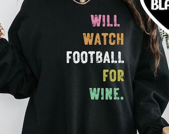 Football game day sweatshirt, funny football shirt, Team Halftime sweater, Cute women Halftime tshirt, Here for the halftime show wine lover