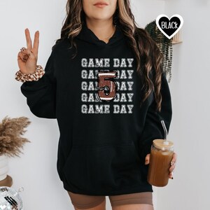 Custom football mom sweatshirt, Personalized child number football hoodie, Custom cute game day sweatshirt gift for football mama