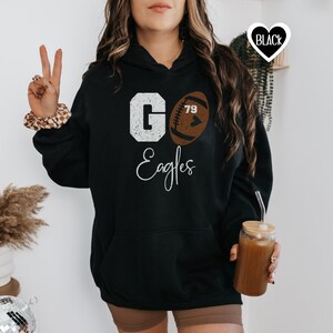 Custom football mom mascot sweatshirt, Personalized football childs name hoodie, Custom team game day sweatshirt, gift for football mama