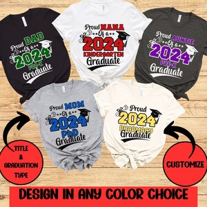 Custom Family graduation shirt,Personalized matching family graduate shirt, Senior class of 2024 tee, custom graduate gifts,Proud family tee