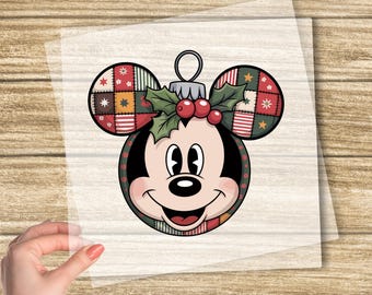 Mickey Christmas DTF Transfer, Disney Xmas DTF, Ready to Press DTF, Direct to Film Transfer, Iron On Decal, Holiday Dtf