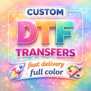 Premium Custom DTF Heat Transfer, Ready To Apply Full Color Print, Direct To Film Bulk Wholesale