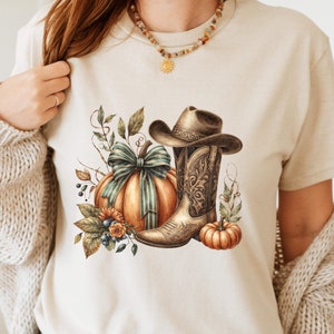 Howdy Pumpkin Shirt, Western Fall Shirt, Fall Coquette Bow Shirt, Western Halloween Shirt, Fall Vibes Gift Shirt, Country Fall Shirt