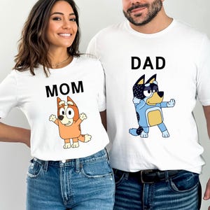 Custom Bluey T-Shirt, Personalized Bluey Family Matching Shirts, Custom Bluey And Bingo Shirts Custom Bluey Birthday Party Shirts