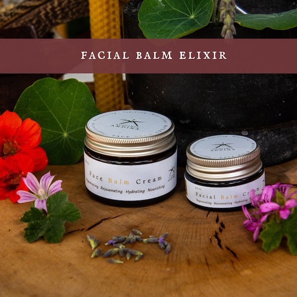 Facial Balm Elixir, Facial Cream, Organic Cream, Crema Facial Orgánica, Cosmetica Natural, Natural Cosmetic, Healthy Beauty