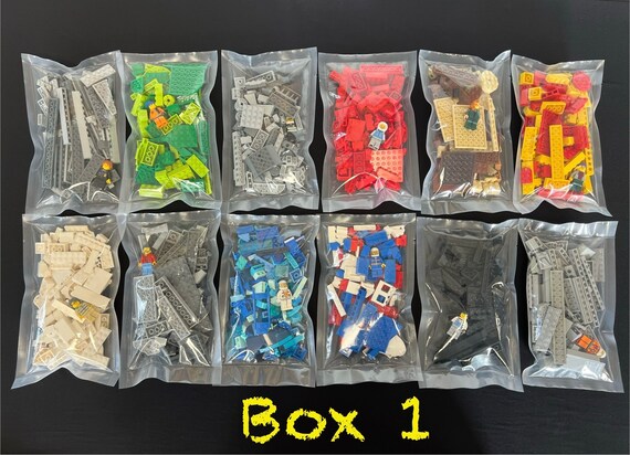12 Lego Birthday Party Packs 105 Legos 1 Minifigure per Pack Etsy
