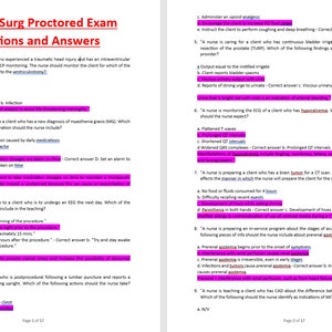 ATI Med Surg Proctored Exam 61 Questions with Answers and Rationale