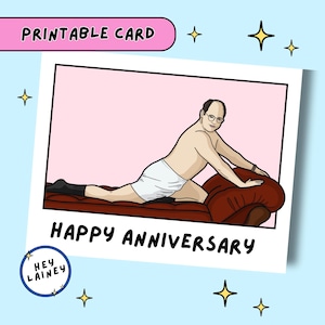 Tarjeta de aniversario de George Costanza / Seinfeld / El arte eterno de la seducción / Divertida / Imprimible / Para él / Para ella / Descarga instantánea
