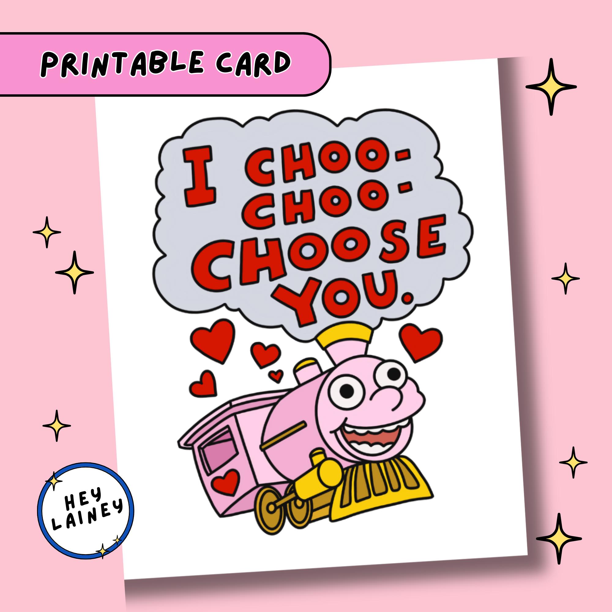 Simpsons Inspired Love Card: I Choo-choo-choose You (digital Download) -  Etsy New Zealand