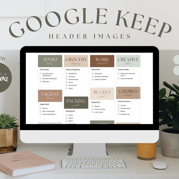 Google Keep Headers | 25 Neutral & Aesthetic Designs