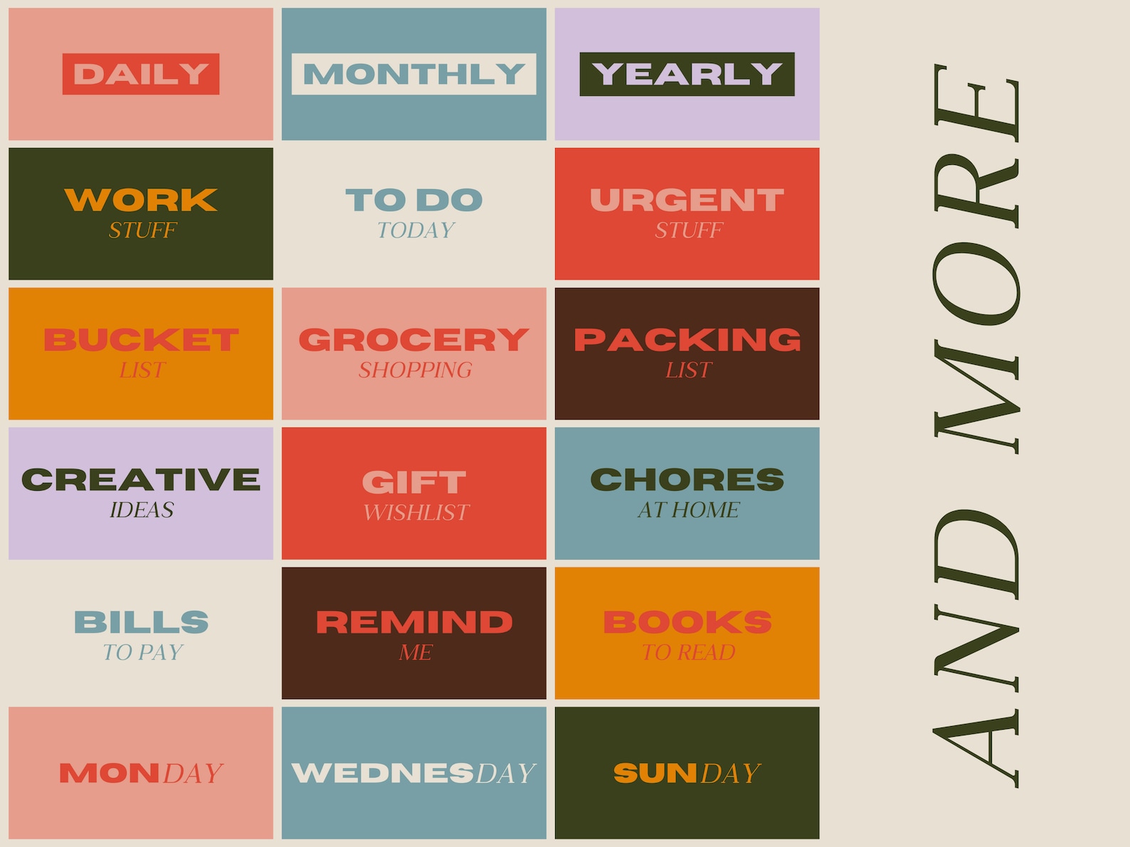 Google Keep Headers | 25 Trendy & Bold Designs (digital Download) - Etsy