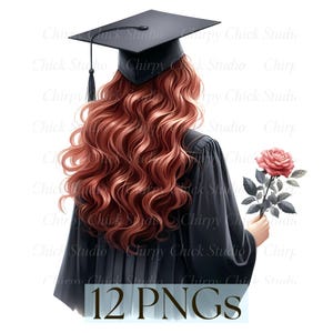 Graduierung Mädchen, Graduierung Tag PNG Clipart, Studenten Grad Designs, Roben Und Mützen, Aquarell, hochwertige Png, Junk Journal, Digital Craft