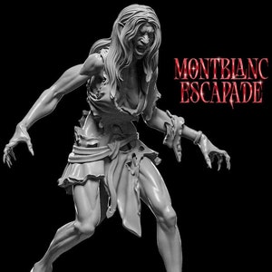 Vampire Spawn - Female | UNPAINTED | Tabletop Scale | TTRPG D&D Miniature |  DnD