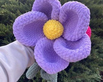 Florecita pattern | Chunky flower | Crochet pattern