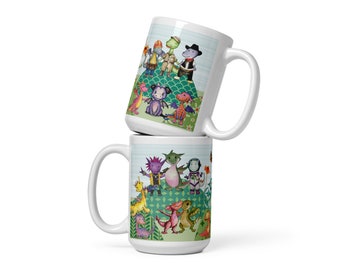 Kid's Dragon Mug | Ceramic Mug | Cute Mug | Animal Mug | Kid's Gift | Drinkware